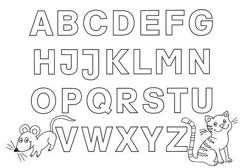 Hier ist ein ausmalbild mit einem alphabet mit kleineren buchstaben. Ausmalbild Buchstaben lernen: Buchstaben lernen: ABC kostenlos ausdrucken
