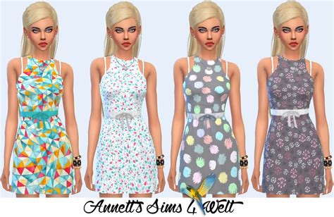 Sims 4 Ccs The Best Summer Dress Ibiza By Annett85