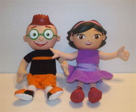 Disney Little Einsteins June And Leo Plush Doll Figure Plastic Head