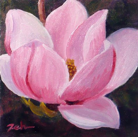 Magnolia Blossom Oil Painting Flower Painting Flower Art Painting