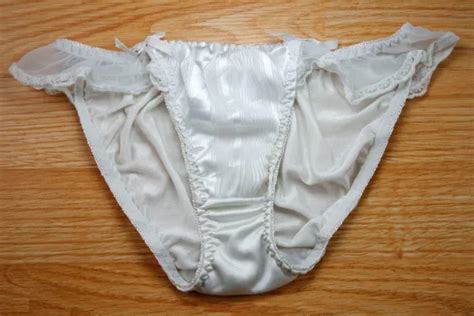 vintage japanese nylon shiny slippery pretty cute ruffle white panty small 14 78 picclick