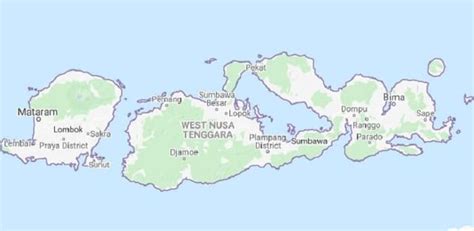 Gambar Peta Nusa Tenggara Barat Lengkap Broonet