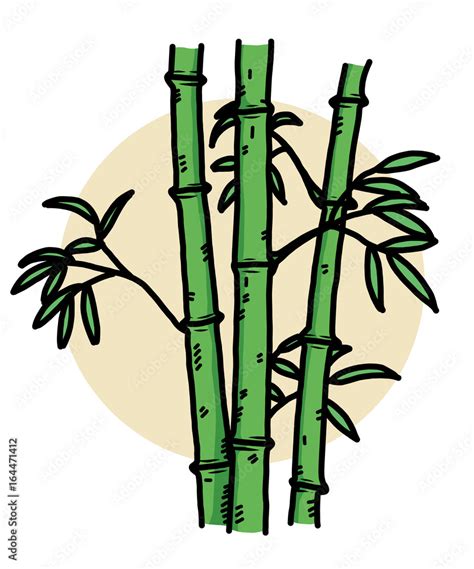 Bamboo Cartoon Vector And Illustration Hand Drawn Style Isolated On