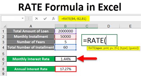 Excel Rate Formula Laptrinhx
