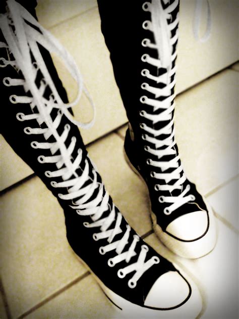 Pin By Nikki Kern On My Style Knee High Converse Cute Shoes Fashion