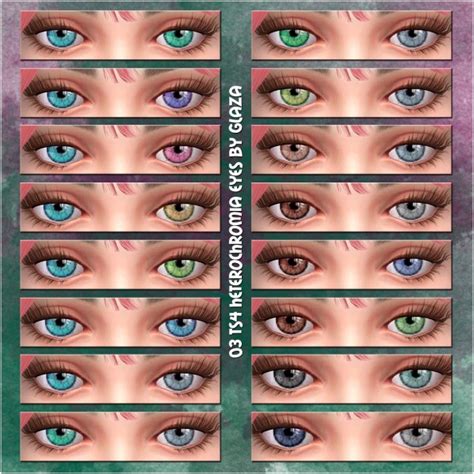 All By Glaza Heterochromia Eyes 3 Sims 4 Downloads