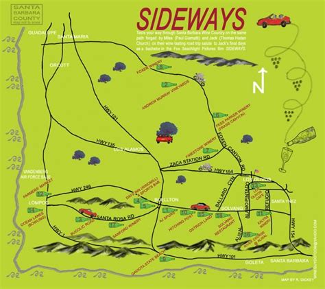 Sideways Winery Tour Map Park Boston Zone Map
