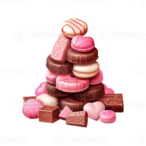 Ai Generated Pile Of Chocolates And Candies Ai Generated Image