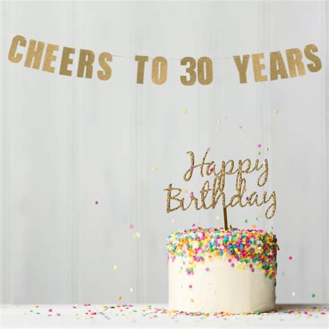 Prazoli 30th Birthday Banner Cheers To 30 Years Dirty 30 Etsy