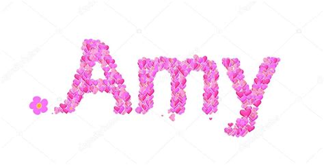 Amy Female Name Set With Hearts Type Design — Stock Photo © Mail