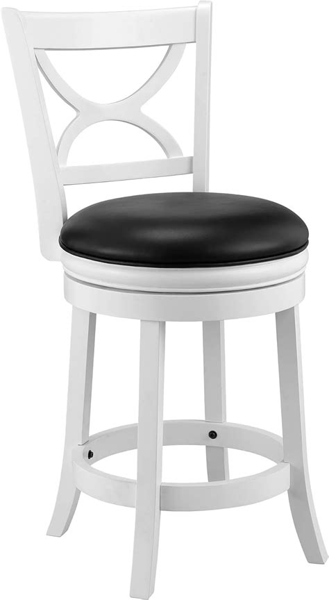 Ball And Cast Jayden Hardwood Counter Height Swivel Bar Stool With Faux