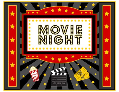 Once you have downloaded this template, using adobe photoshop cs4+ you can make use of this flyer design an unlimited number of times 100% royalty free. FREE Movie Night Party Printables by Printabelle | Catch ...