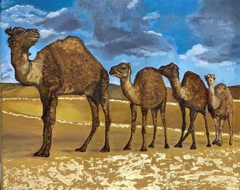 Arabian Camels Painting By Lori Potts Fine Art America