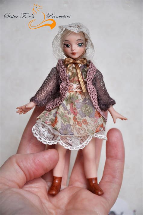 ooak miniature porcelain doll thumbelina 1 12 size