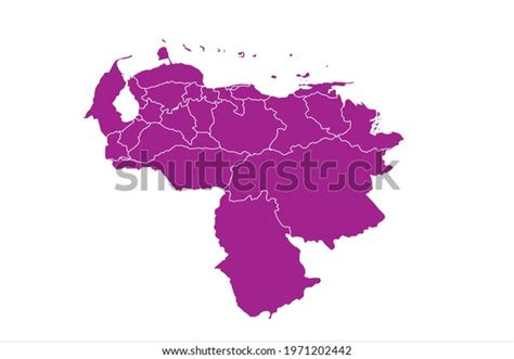 Venezuela Map Pink Color On White Stock Vector Royalty Free