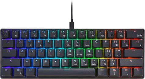 Amazon Com RK ROYAL KLUDGE RK Wired Mechanical Gaming Keyboard RGB Backlit Ultra Compact