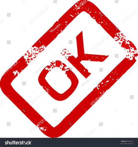Find a far corner of the world. Ok Stamp Stock Vector 2301010 : Shutterstock