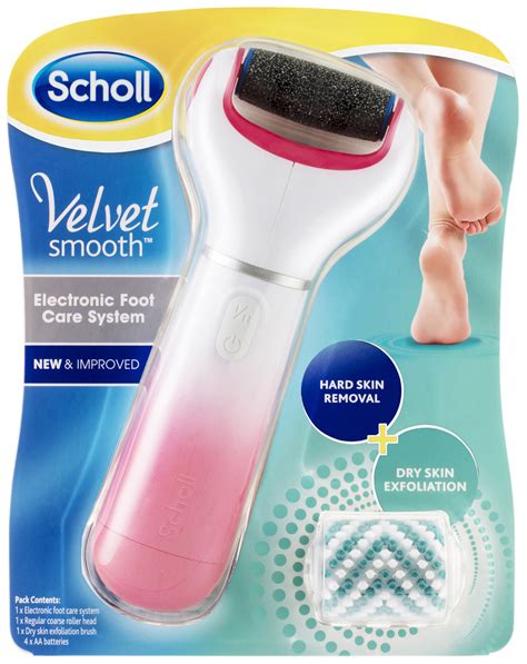 Scholl Velvet Smooth Electronic Foot Care System Pink Rb