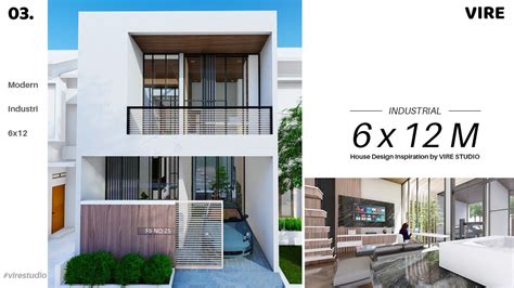 Mencari desain rumah yang bisa menampung banyak anggota keluarga? Desain Rumah 6x12 Industrial Modern. 2 LANTAI - YouTube