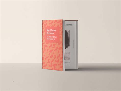 Free A Hardcover Book Mockup Psd
