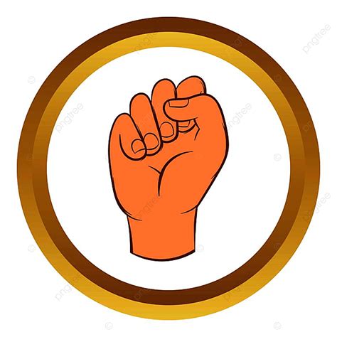 Clenched Fist Clipart Vector Hand With Clenched Fist Vector Icon In