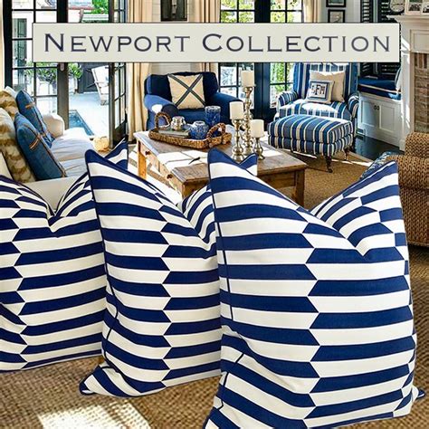 Equal parts decorative and practical, outdoor pillows provide extra padding to accommodate comfort and leisure time on your patio seating. NEWPORT COLLECTION HARBOR LINE PILLOW