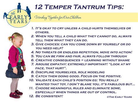 Temper Tantrum Tips The Early Years