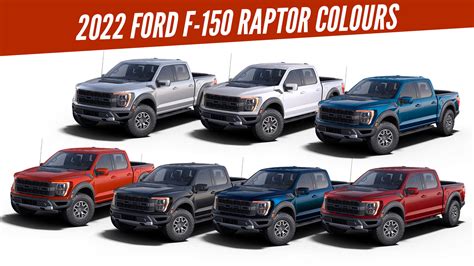 2022 Ford F 150 Raptor All Color Options Images Autobics
