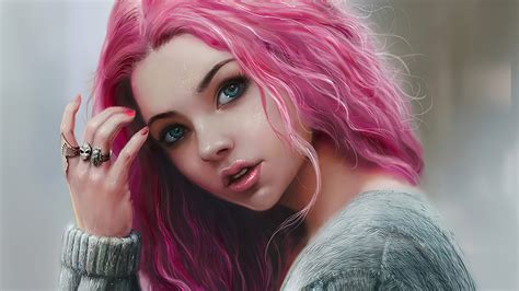 Pink Hair Girl Wallpaper Hd Artist Wallpapers 4k Wallpapers Images Backgrounds Photos And Pictures