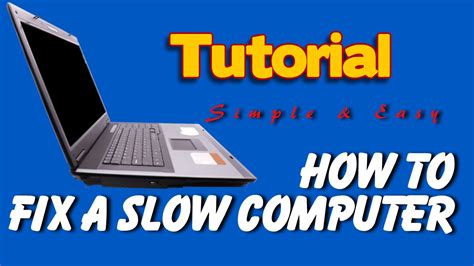 How To Fix A Slow Computer Performance And Speed Up My Pc Quickly Youtube