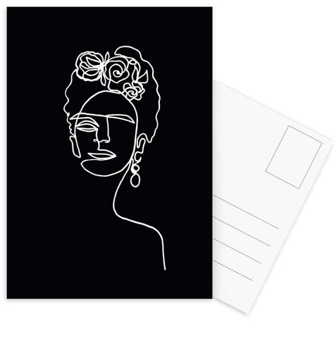 frida bw cartes postales juniqe