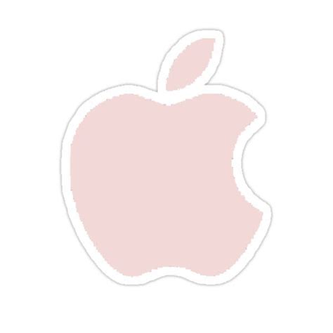 Light Pink Apple Logo Sticker By Paisley Flamenbaum In 2021 Apple