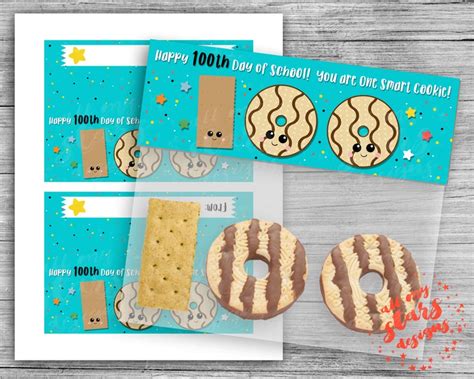 Printable Happy 100th Day Of School You Are One Smart Cookie Etsy