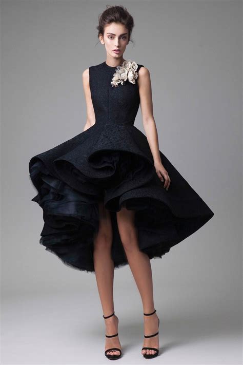 Custom Made Black Short Front Long Back Evening Dress Lace Sleeveless Prom Dresses Special