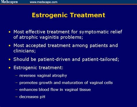 Atrophic Vaginitis And Estrogen Treatment