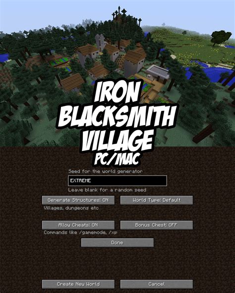 Iron Blacksmith Village In Foresttaiga Biome For Minecraft Pcmac
