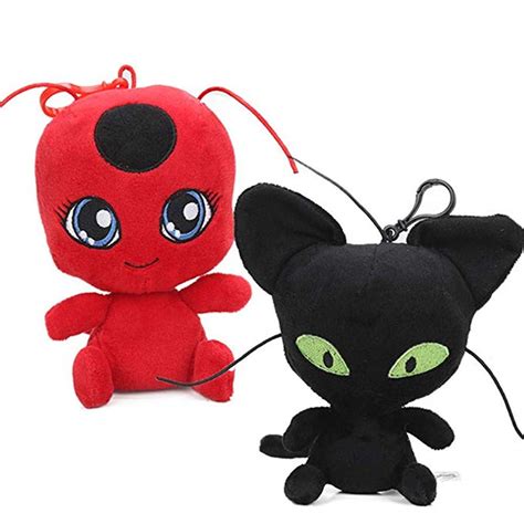Miraculous Ladybug Cat Plagg And Tikki Plush Toy Plush Pendant Clip Ebay