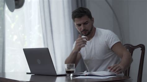 Focused Young Professional Working On Laptop Stock Footage Sbv