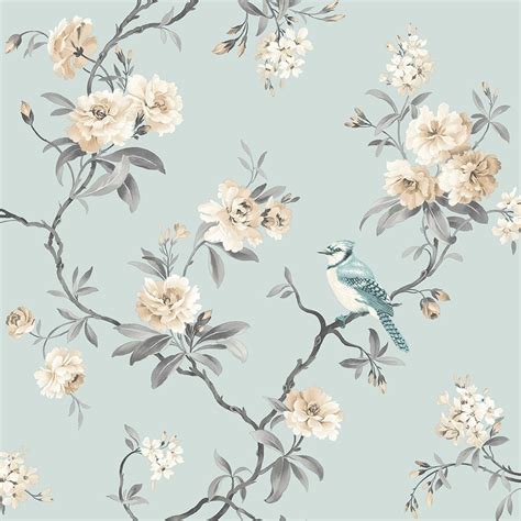 Dress your walls in quality floral wallpaper from classic vintage styles to modern statement wallpaper. Chinoiserie Floral Wallpaper Teal - Wallpaper from I Love ...