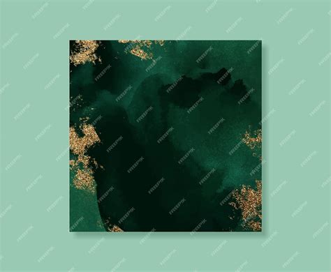Premium Vector Luxury Emerald Watercolor Background Square