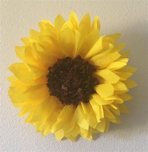 Large 14 Tissue Paper Yellow Sunflower By Macaroniminx On Etsy
