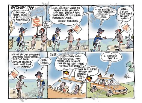 Dean Alston Cartoon Sydney 1788 An Aboriginal Westpix