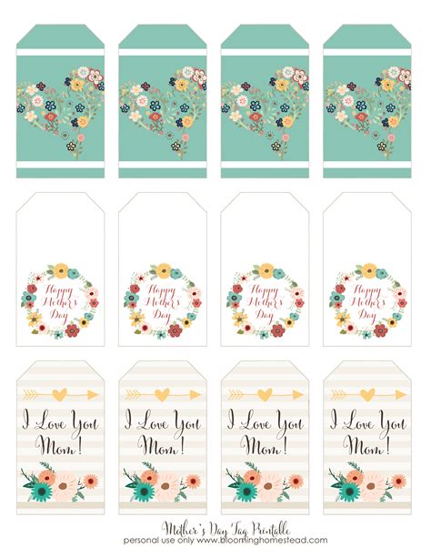 Surprise and delight any special mom in your life with your choice of funny, religious, or heartfelt mother's day wish to let her know how truly special she is to you! Mother's Day Printable Gift Tags - Blooming Homestead
