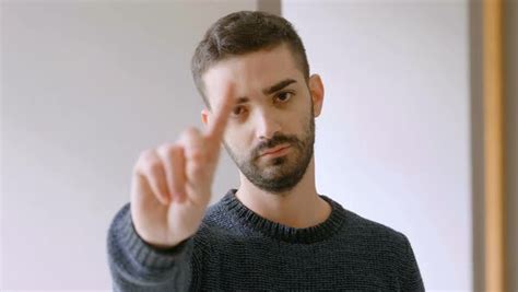 Man Saying No At Camera Shaking His Finger Stock Video Footage Dissolve