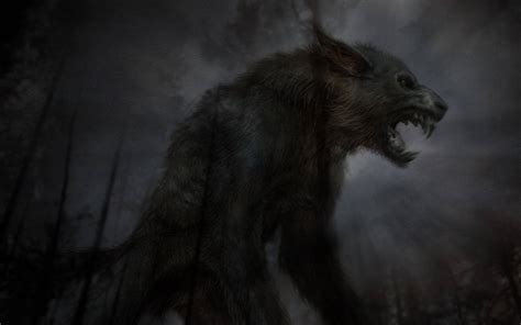 Download Werewolf Roaring In The Dark Wallpaper