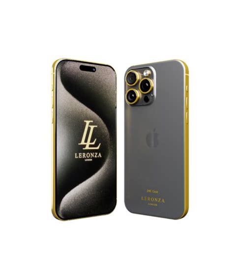 New Luxury 24k Gold Classic Iphone 15 Pro And Pro Max Black Leronza