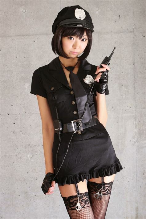 The Uniform Girls Pic Japanese Cosplay Policewoman Uniforms X2