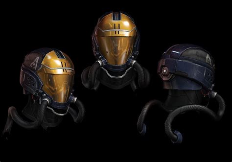 Alliance Pilot Helmet Art From Mass Effect 3 Mass Effect