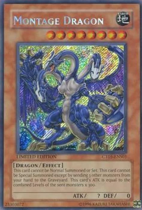 Montage Dragon Ct05 Ens01 Secret Rare Yu Gi Oh Promo Etsy