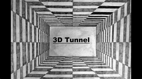 3d Tunnel Drawing How To Draw 3d Art Art And Craft Lovers Youtube